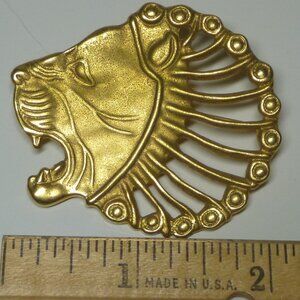 Vintage Metropolitan Museum of Art Golden  Persian Lion Brooch Pin